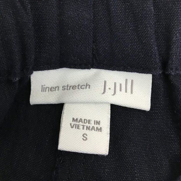 J.Jill Linen Stretch Navy Pull On Pants ants Size S GREAT Condition - Picture 6 of 7